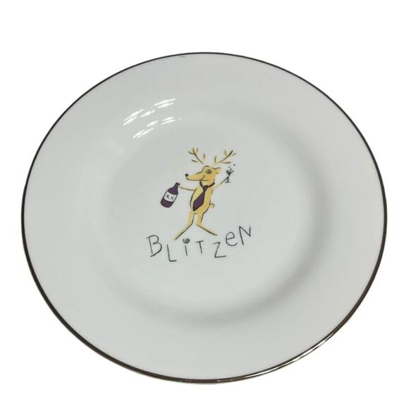 Pottery Barn Other - POTTERY BARN CHRISTMAS REINDEER 11" DINNER PLATE BLITZEN / USED